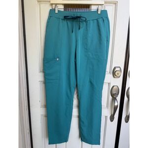 Fabletics Women Teal Scrub Joggers Performance Cargo Pants Size Large L